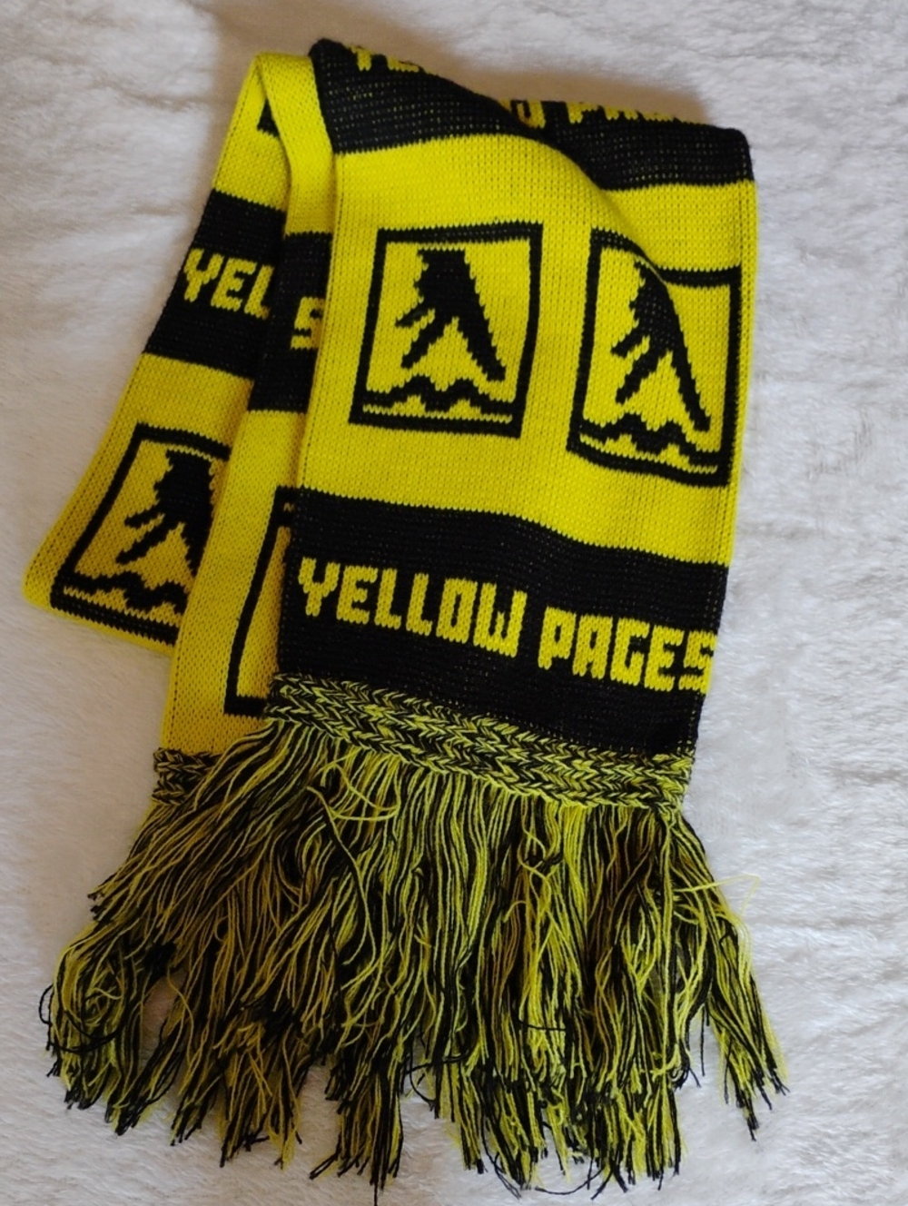 Yellow Pages Double Knit Scarf With Fringe
